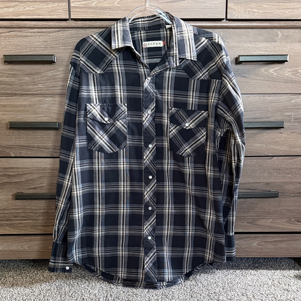 Western Plaid Button Down Shirt